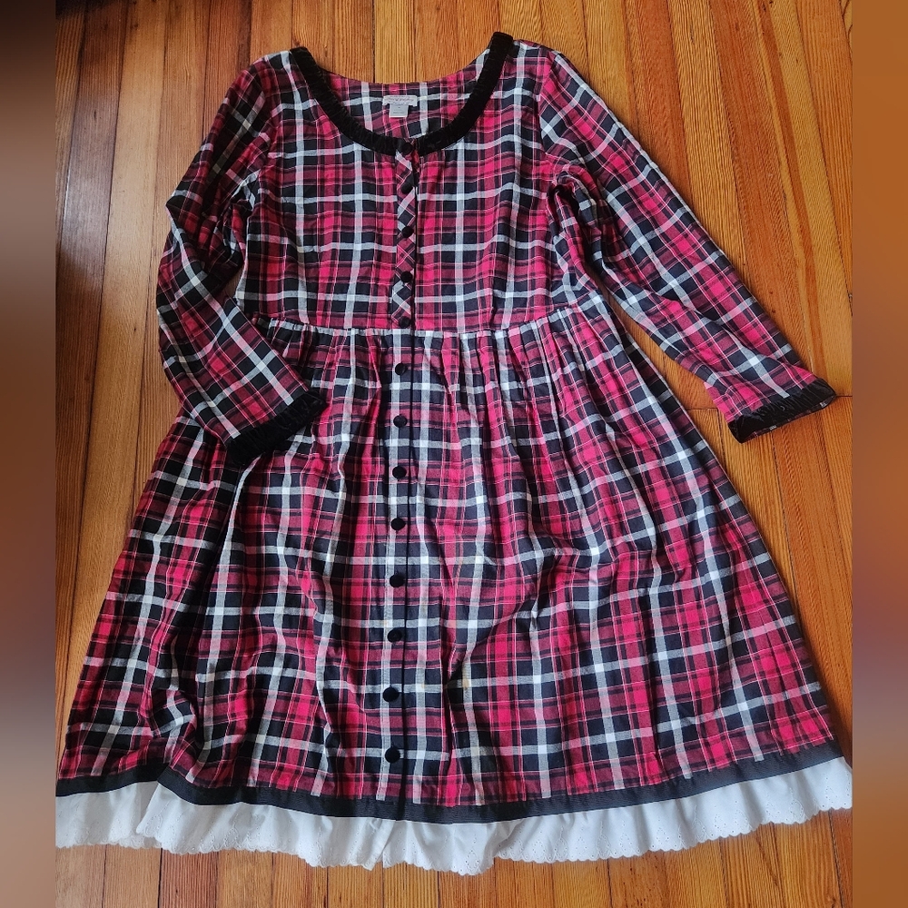 Lanz Plaid Dress XL Christmas Plaid!